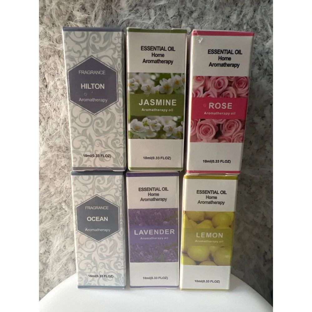 Essential Oil Diffuser with Remote and 6 Aromatherapy Oils Set White Humidifier
